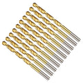 Drill Bit, 7/32" Cutting Diameter (5.556mm), 4241 HSS TiN Coated 118° Cutting Angle Versatile Jobber Bits - (Applications: for Drilling Plastic Wood Soft Thin Metal), 10-Pieces