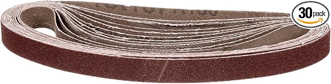 1/2 x 18 Inch Sanding Belt, 30 Pcs 150 Grit Knife Sharpener Belts Work Sharpening for Belt Sander Knife Carving Tool Metal Working