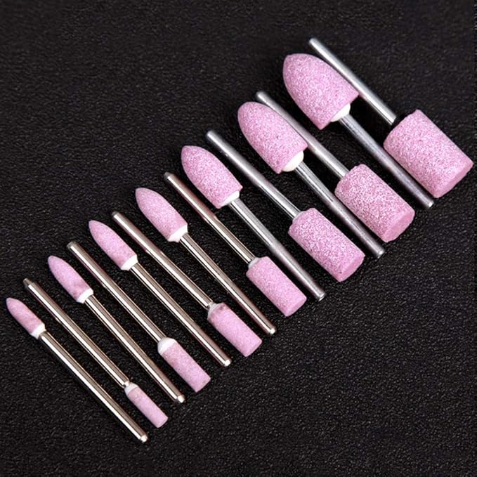 100 pcs Abrasive Stone Points Electric Grinding Dremel Accessories Polishing Grinding Head Wheel Tool Kit for Dremel Rotary Tool (Red)