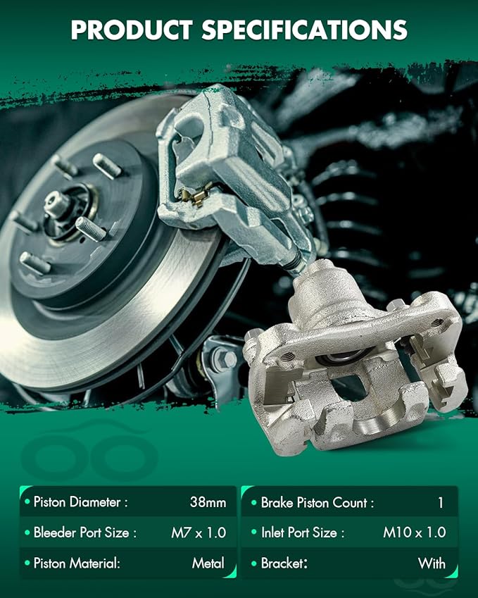 SCITOO 19B2697 Rear Left Disc Brake Caliper Assembly w/Bracket For Toyota For Avalon 2005-2007,For Toyota For Camry 2002-2006,For Toyota For Solara 2004-2008