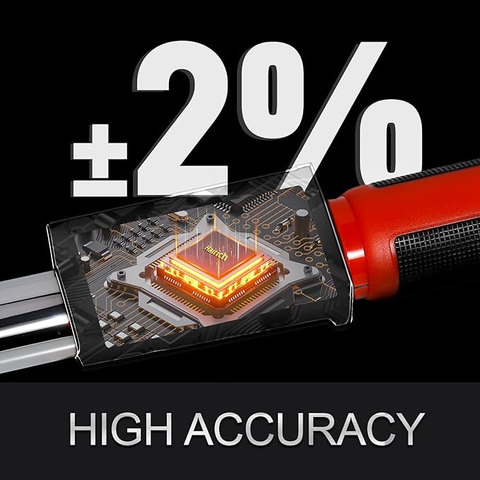 Digital Torque Wrench 3 8 Drive, 5-100FT-LB/0-135N.M, Torque Range Accurate to ±2%,Electric Torque Wrench with Buzzer and LED Flash Notification for Bike/Motorcycle/Auto Repair