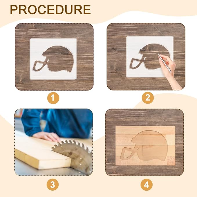 Helmet Router Templates, Clear Acrylic Templates for Woodworking, Thick Router Inlay Templates, Woodworking Router Guide Tool for DIY Craft