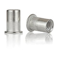 Rivet Nut Installation Tool Set Flat Head Rivnut Threaded Insert Nut Kit SAE & Metric for Metal Heavy Duty Zinc Plated Nutsert (5/16-18(Rivet Nut-30pcs, Stainless))