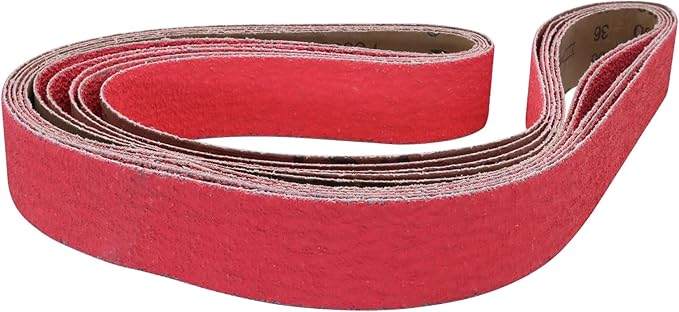 5 Pack 2x72 Inch Ceramic Sanding Belts 36 Grit, 2 x 72 Metal Grinding Sanding Belt, Sander Belts for Metal Knife Sharpening, 5 Pack(2x72in)