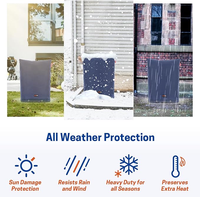 Backflow Preventer Insulation Cover-16”W x 20”H, 6 Layers Fabric Outdoor Pipe Insulation Cover with Aluminum Foil Layer Dupont Sorona Cotton, Backflow Cover for Winter Freeze Protection