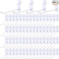 Moxweyeni 100 Pack Slatwall Hooks Slatwall Accessories Slat Wall Hanging Pegboard Hangers Slat Board Display Hooks for Retail Garage Organization Gridwall, White(4 Inch)