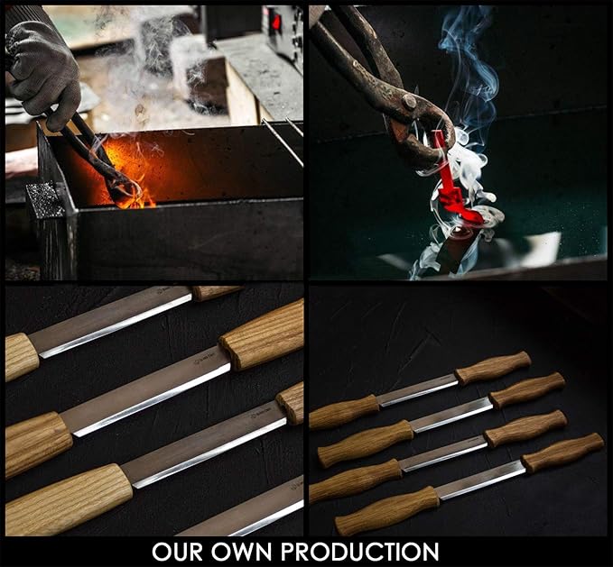 BeaverCraft Draw Knife DK1-4,3" Straight Shave Wood Carving Tools Woodworking Hand Tool Wood Carving Draw Knife (DK1s)