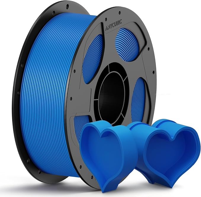ANYCUBIC PETG Filament 1.75mm, 3D Printer Filament, Dimensional Accuracy +/- 0.02mm, Exceptional Toughness, Print with Most FDM 3D Printers, 1KG Reusable Spool, Lake Blue