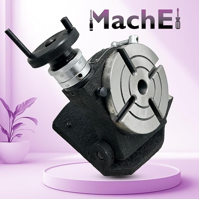 MachEl Precision 4"/100mm Tilting Rotary Table with MT2 Bore – Ideal for Milling and Lathe Applications