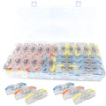 50PCS Boxed Splicing Terminal Blocks, Lever Type Quick Splicing Wire Connector terminals,Wire tap connectors ， Easy to Connect and Splice Wire Household Wire connectors (1-on-1 Interface)