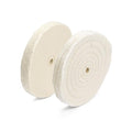 ENKAY - 6" Spiral Sewn and Loose Cotton Buffing Wheels (2 Pack) for Polishing Metal and More, for Use with Polishing Compounds, Buffing Machines & Bench Grinders