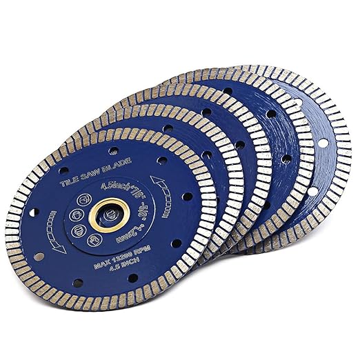 5pc/Lot 4.5 inch Tile Diamond Blade Super Thin Diamond Turbo Saw Blade Porcelain Tile Blade for Granite Marble Ceramic Tile Cutting