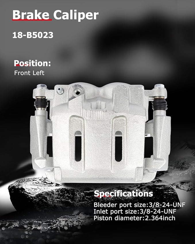 cciyu Front Left Brake Caliper Assembly w/Bracket 18-B5023 2005 2006 2007 2008 2009 2010 2011 2012 For Ford For F-250 Super Duty,2005 2006 2007 2008 2009 2010 2011 2012 For Ford For F-350 Super Duty