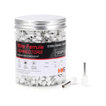 HKS 1000PCS Wire Ferrule Connectors - AWG 16-1.5mm² Copper Barrel Pin Cord Ends Insulated Ferrules Terminals - E1508 White