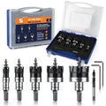 Carbide Hole Saw Kit for Metal TCT Hole Saw Drill Bit Set Hole Cutter Kit for Stainless Steel 5PCS(5/8" to 1-25/32")