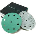 5-Inch 9-Hole 80 Grit Sanding Discs - Heavy-Duty Hook & Loop Film Discs - Sandpaper for Random Orbital Sanders - 50 Pack Box
