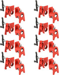 3/4" Wood Gluing Pipe Clamp Set with Unique Foot Design Red Heavy Duty Bar Clamps Cast Iron Quick Release Pipe Clamp Tools for Woodworking (8pc, 3/4" with foot)