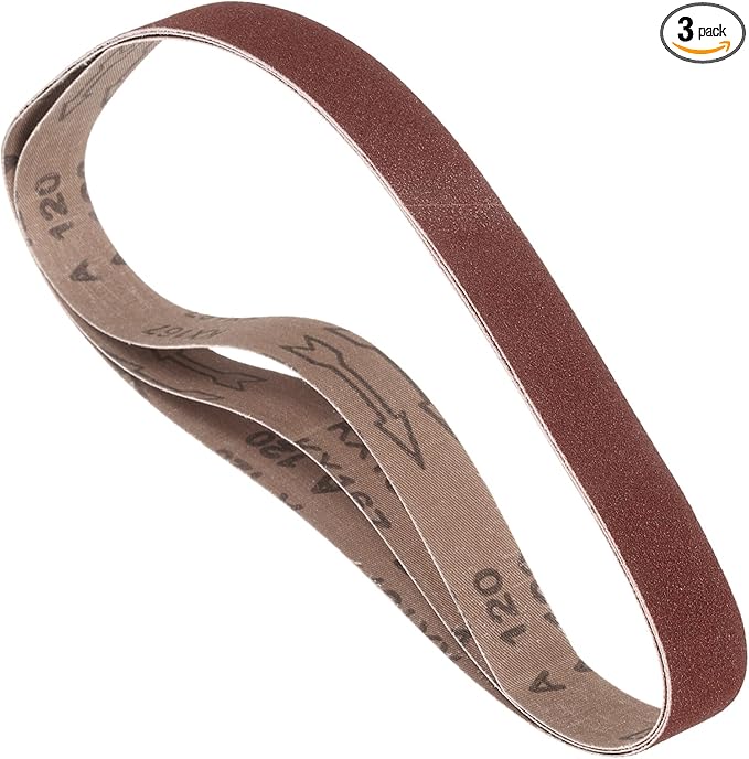 3 Pcs Sanding Belts 1 x 30 Inch 120 Grit Aluminum Oxide Abrasive Sandpaper for Belt Sander Metal Grinding Wood Working Weld Rust Removal