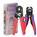 Two Sets of Pliers Terminals Kit, Includes Wire Stripper for AWG10-24 (0.2-6mm2) Coil, AWG23-7 (0.25-10mm²) Self-Adjustable Ratchet Wire Ferrule Plier and 1900PCS Wire Terminals for Electric,etc.
