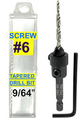 FTG USA Countersink Drill Bit for Wood with Tapered Drill Bit #6 (9/64")