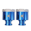 2 Inch Diamond Core Drill Bit for Porcelain Tile Ceramic Marble Granite Drilling,BRSCHNITT 2pcs Vacuum Brazed Diamond Hole Saw with 5/8-11 Thread (50mm 2pcs)