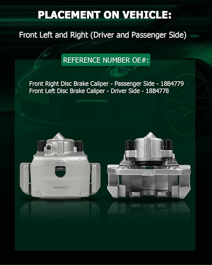 SCITOO 18B4778 18B4779 Disc Brake Calipers Assembly with Bracket Fit For Ford For Escape 2001-2007,For Mazda Tribute 2001-2006,For Mercury Mariner 2005-2007
