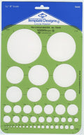 ALVIN, TD445, Circle Guide Template, Drawing and Drafting Tool for Artists, Architects, Design and Drafting 44 Circles, 7 inches x 9.25 inches x .030 inches
