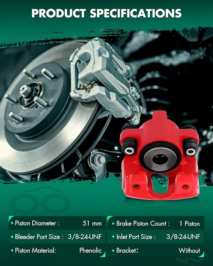 SCITOO 18-4678 18-4679 Rear Left & Right Disc Brake Calipers Without Bracket For Ford For Expedition/For F-150/For F-150 Heritage/For F-250,For Lincoln For Blackwood/For Navigator/For Town Car