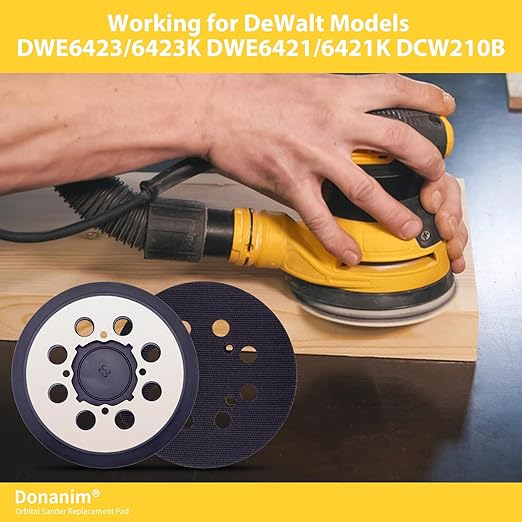 2 Pack 5 Inch Sander Pad Replacement, Metal Sander Backing Pad Compatible with DeWalt DWE6421 DWE6423 DCW210B, Sanding Pad for DWE64233 N329079 Random Orbital Sanders Parts