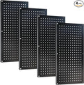 Metal Pegboard Storage System, Garage Wall Organizer, Tool Storage Panels for Workbench (Black, 31.5"x15.75"-4PCS)