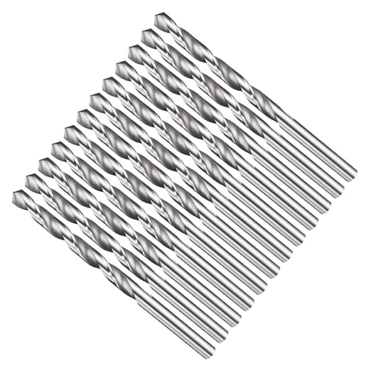 Drill Bit, 7/32" Cutting Diameter, 4241 HSS 118° Cutting Angle Uncoated Bright Versatile Jobber Bits - (Applications: for Drilling Plastic Wood Soft Metal), 12-Pieces