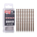 3/16 Inch Cobalt Drill Bit Set (10Pcs), M35 Fully Grounded 5% Cobalt Bits for Hardened Metals, Stainless Steel, Cast Iron and Wooden Plastics, with Storage Box