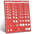42 Nut and Bolt Thread Checker, Bolt Size and Thread Gauge, Screw Identifier Gauge with 19 Standard & 15 Metric Bolt & 8 Drill Bit Gauge, Gift for Mechanic Dad Son