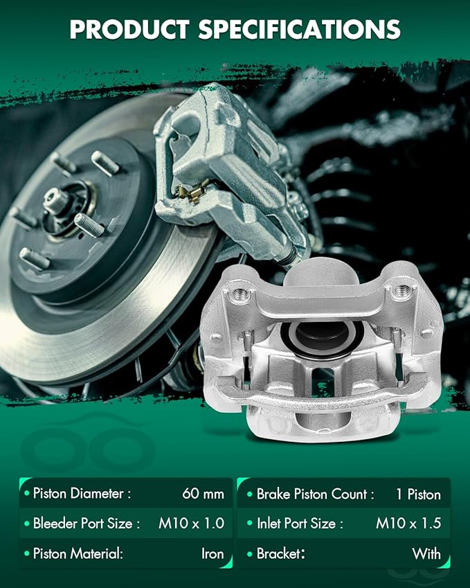 SCITOO 18B5270 Front Left Disc Brake Caliper w/Bracket For Buick For Allure/For Cascada/For LaCrosse/For Regal,For Cadillac For ELR,For Chevy For Equinox/For Impala/For Malibu,For GMC For Terrain