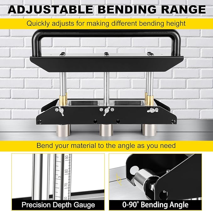 Three Station Edge Roller Bender 0-90° Bending Angle，Sheet Metal Bender Edge Roller 3 Station Design Edge Roller，Suitable for Sizes 29 to 22 Steel, Making 5/8 "to 4" (16 to 102 mm) Elbows
