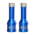 3/5 Inch Diamond Core Drill Bit for Porcelain Tile Ceramic Marble Granite Drilling,BRSCHNITT 2pcs Vacuum Brazed Diamond Hole Saw with 5/8-11 Thread (14mm 2pcs)