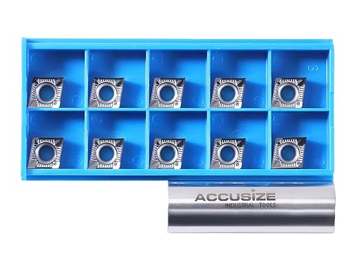 Accusize Industrial Tools CCGT09T302 Carbide Inserts for Aluminium by 0.008'', 0.05AKH01, 6600-0005