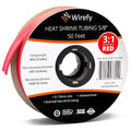 Wirefy 5/8" Heat Shrink Tubing - 3:1 Ratio - Adhesive Lined - a Resistant Heat Shrink - Red - 50 Feet Roll