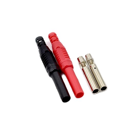 zhenyu 2Pcs Multimeter Test Lead Extension Male to Female Connector 4mm Banana Plug to Jack Heavy Duty 14AWG Silicone Wires Meter Leads Probes 3 Feet
