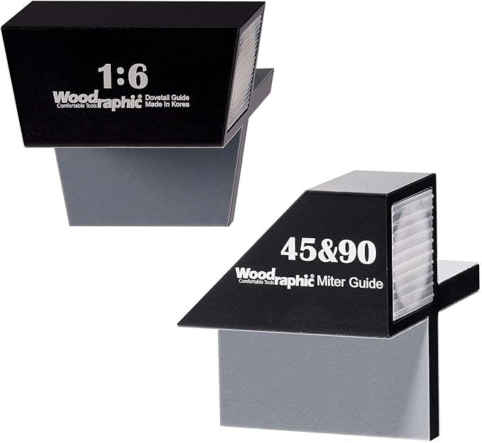 Dovetail Guide Set – 1:6 & 45°/90° Magnetic Saw Guide for Layout, Framing, and Joinery – CNC Aluminum Angle Tool for Woodworking and Cabinet Marking