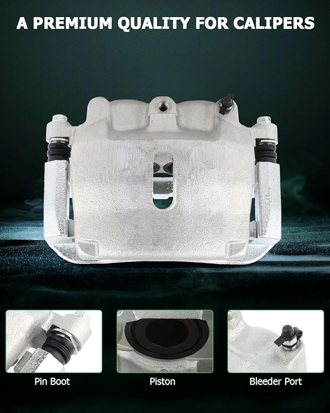 SCITOO Front Left Brake Caliper With Bracket 18-B4975 Compatible For Ford For F-150 2005-2008 For Lincoln Mark LT 2006-2008