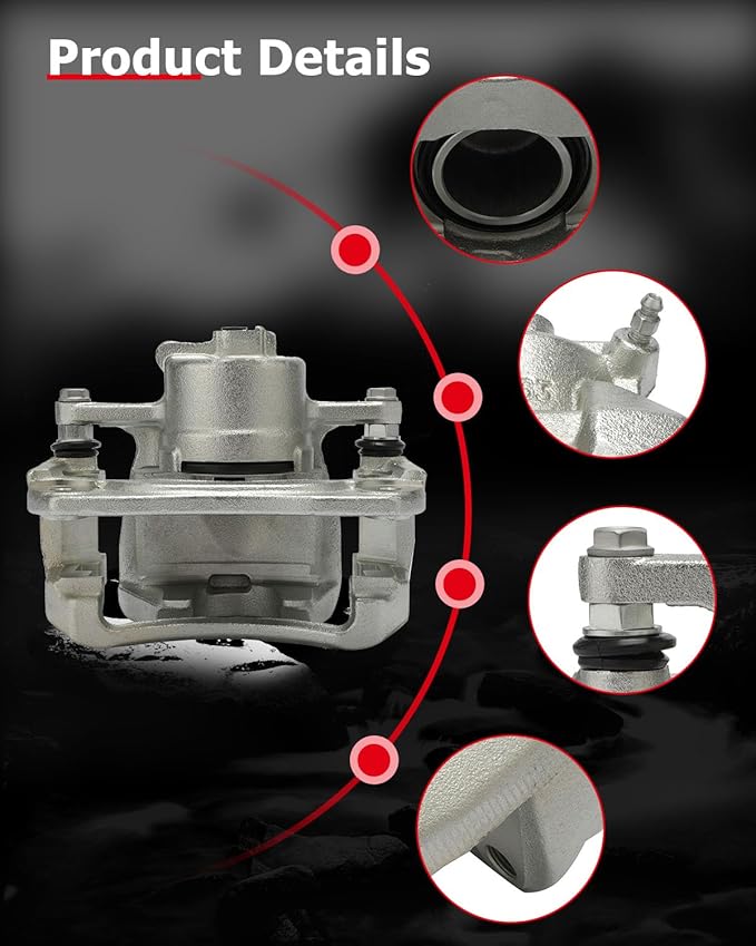 cciyu Front Left Brake Caliper Assembly w/Bracket 19B3128 2007-2011 2016-2018 For Lexus For ES350,2008-2018 For Toyota For Avalon,2007-2017 For Toyota For Camry