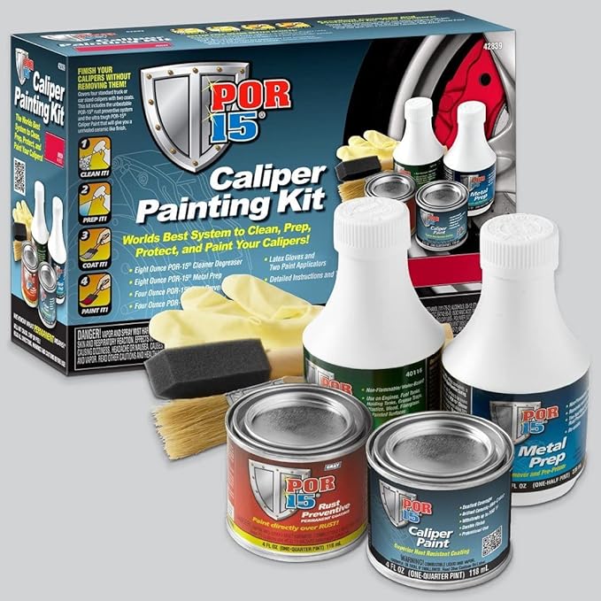 POR-15 Caliper Painting Kit - Red - Clean, Prep, & Paint Brake Calipers