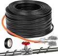 100FT（3FT-200FT） Pipe Heating Cable for Pipe Freeze Protection, Heat Cable for Water Pipes(Metal and Plastic), Pipe Heat Tape Keeps Water Flowing at -40°F 5w/ft, 120V
