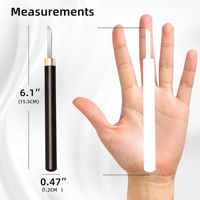 BAIQI Carve Tool Set High Carbon Steel Sharp Engrave Kit 5 Pcs Hand Carve Tool Kit for Wood Soap Stone Seal Sculpture Engraving Cutting Knife Set DIY Craft