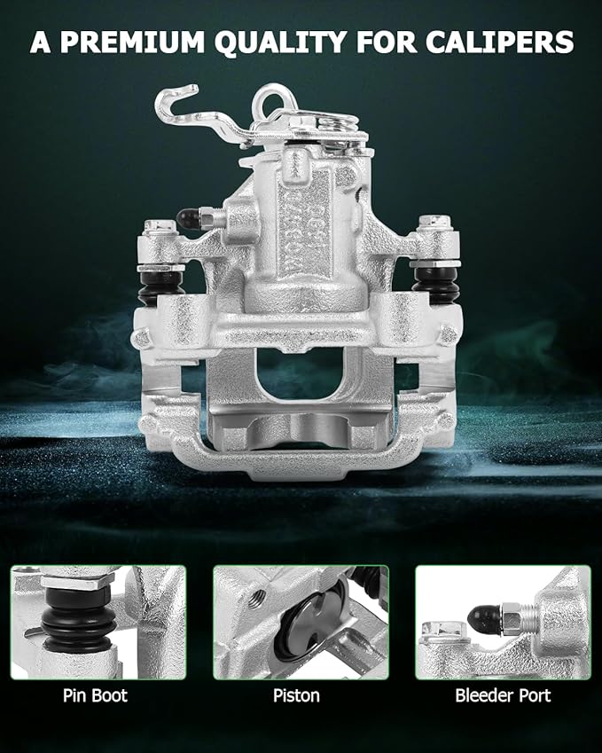 SCITOO Rear Left Brake Caliper With Bracket 19B6384 Compatible For Audi For A3 / For A3 Quattro, For VW For TYPE 1 / For Eos/For Golf/For GTI/For Jetta/For Passat