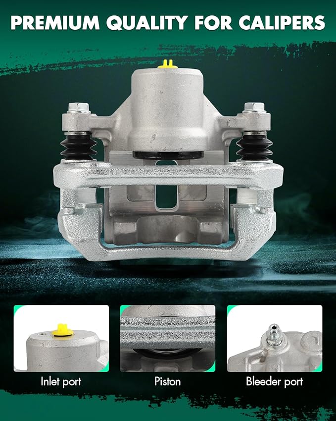SCITOO 19-B3427 Rear Left Disc Brake Caliper w/Bracket Fit For Kia For Rondo 2007-2008, Single Piston