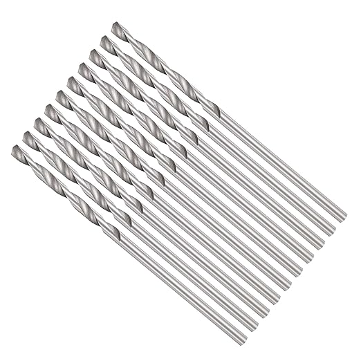 Drill Bit, 1.5mm Cutting Diameter, 4241 HSS 118° Cutting Angle Uncoated Bright Versatile Jobber Bits - (Applications: for Drilling Plastic Wood Soft Metal), 10-Pieces