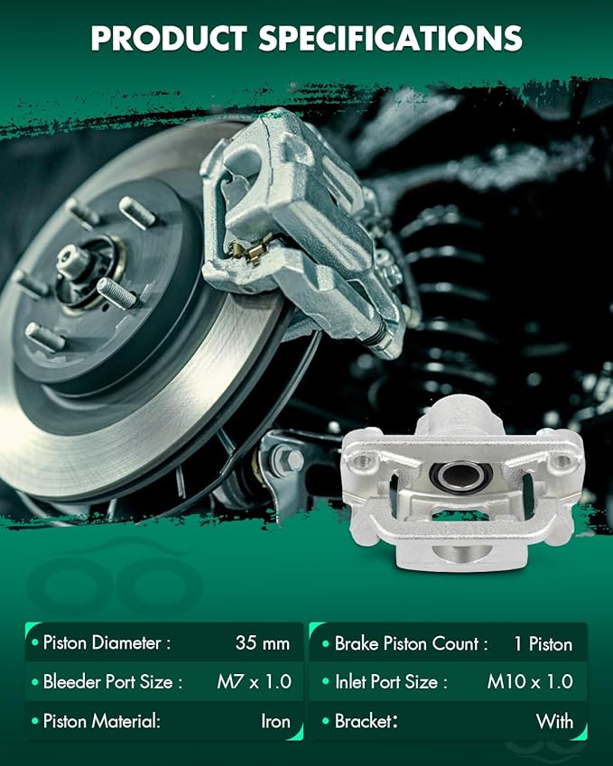 SCITOO Rear Left Brake Caliper With Bracket 19-B2780A Compatible For Nissan Altima 2002-2006 2013-2018 For Nissan Maxima 2003-2007