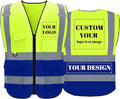BeautyWill Custom Safety Vest Logo Class 2 High Visibility Reflevtive Vest Outdoor Protective Workwear